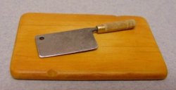 Meat Cleaver and Cutting Board