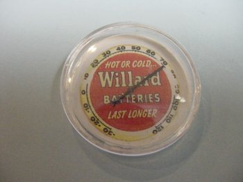 Old Willard Battery Thermometer
