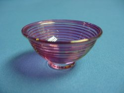 Cranberry Ribbed Bowl