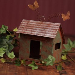 Painted Rusted Fairy Garden Village Shop