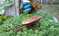 Rusty Tin Wheelbarow