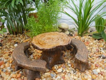 Tree Stump Table and Bench Set (3 pcs)
