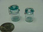 Vintage Type Blue Glass Canning Jars